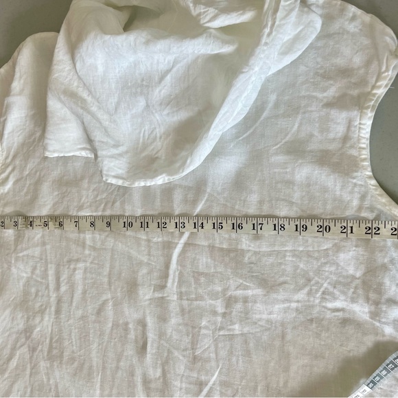 Bryn Walker linen Noa sleeveless asymmetrical tunic with cowl neck - Picture 4 of 10